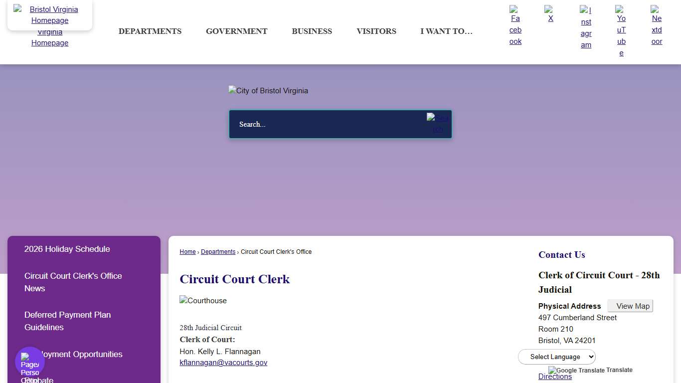 Circuit Court Clerk Bristol, VA - Official Website